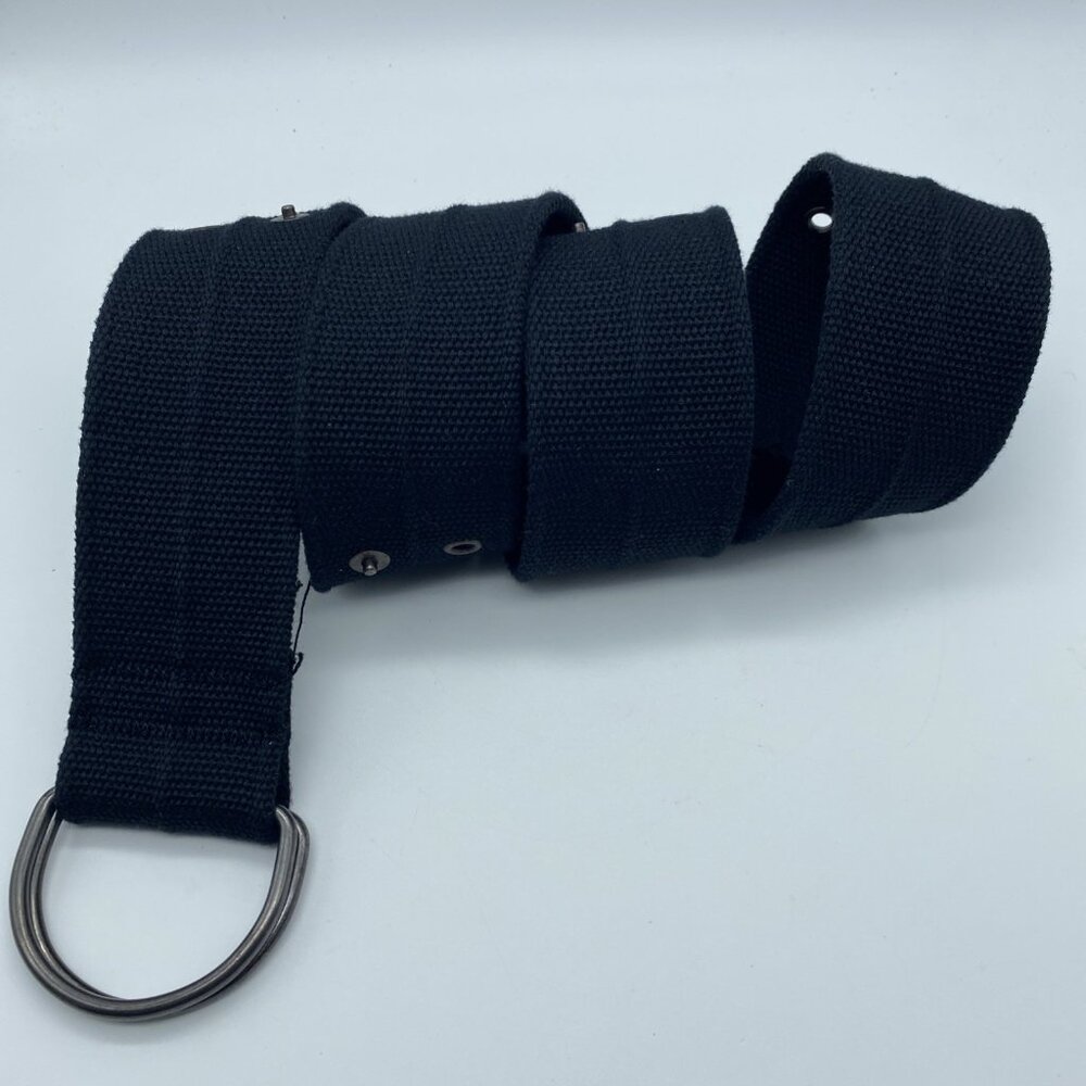 Unbranded Black D-Ring Belt w/ Rivets Men's Size M End to End 40"